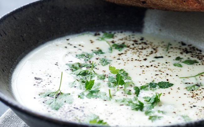 Kartoffel porresuppe