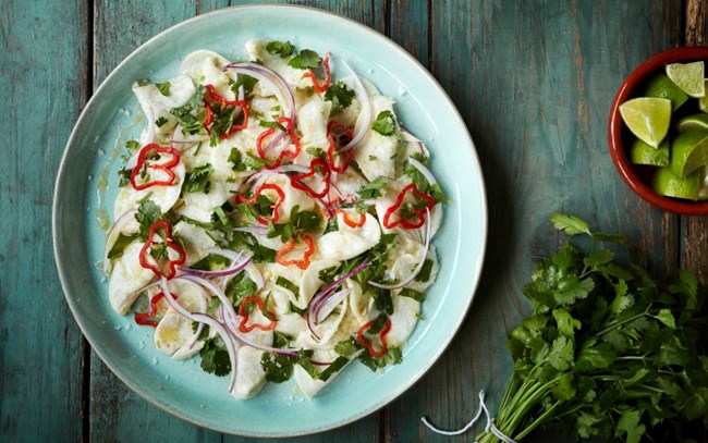 Vegetarisk ceviche til gæstemenuen