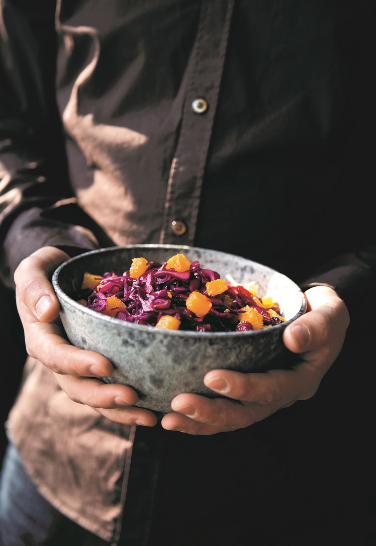 Rødkålssalat | Lækker salat rødkål, appelsin og mandler