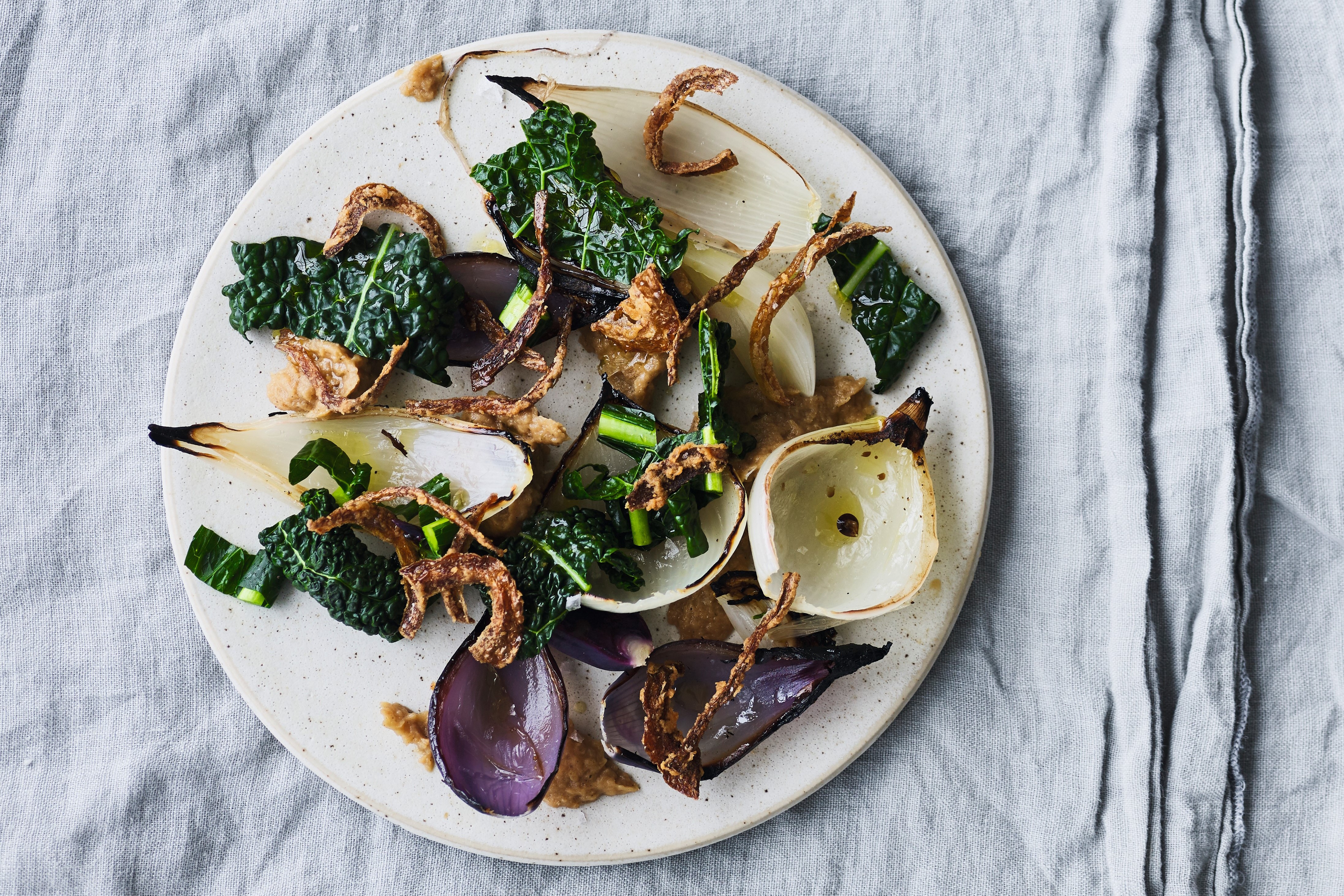 Opskrift på forret med bagte løg