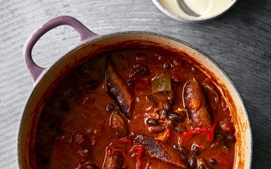 Chili con carne med merguezpølse