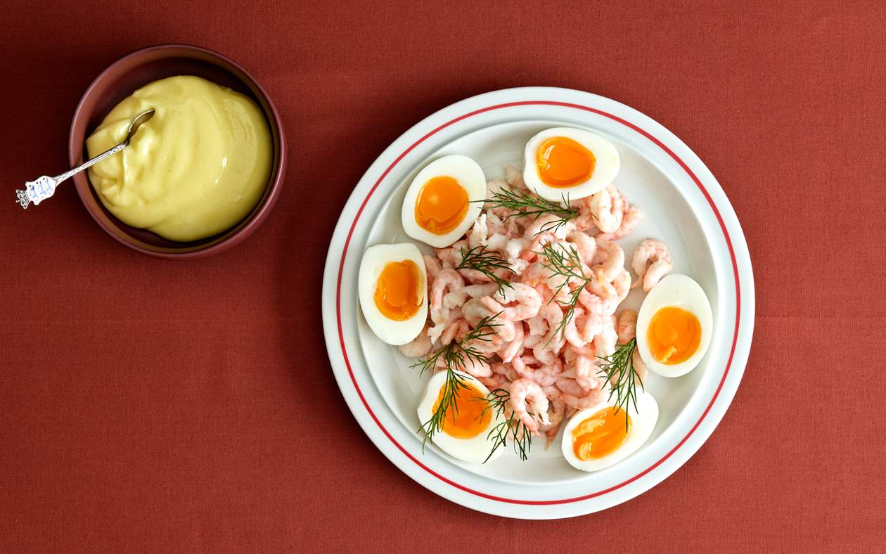 Julefrokost - tilvalg - æg og rejer